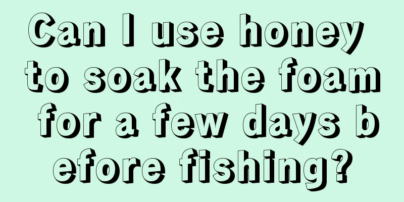Can I use honey to soak the foam for a few days before fishing?