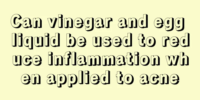 Can vinegar and egg liquid be used to reduce inflammation when applied to acne
