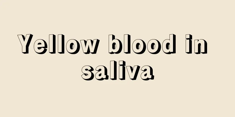 Yellow blood in saliva