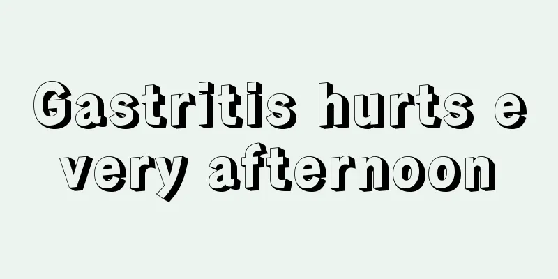 Gastritis hurts every afternoon