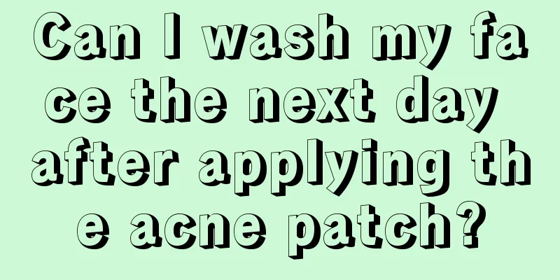Can I wash my face the next day after applying the acne patch?