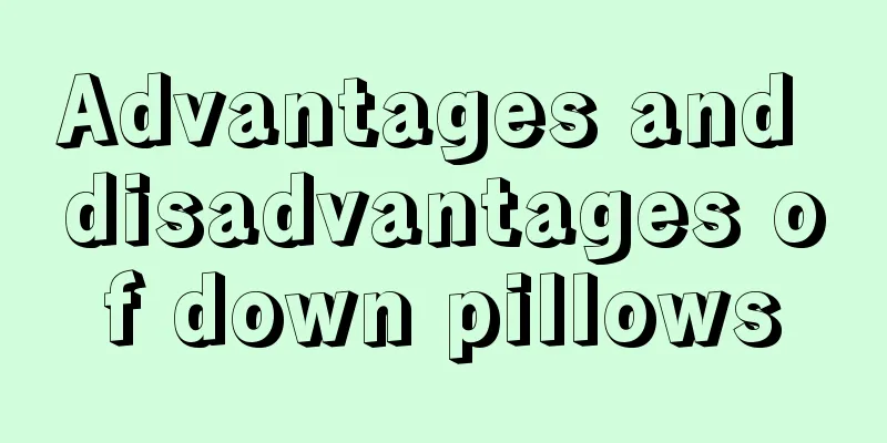 Advantages and disadvantages of down pillows