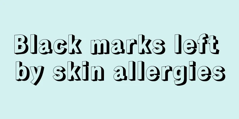 Black marks left by skin allergies