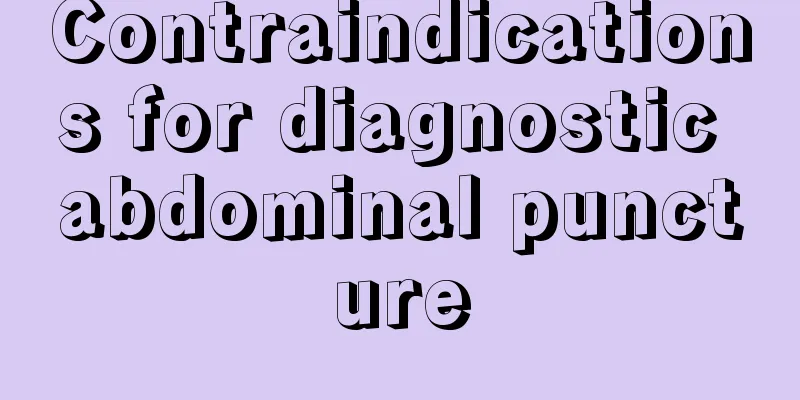 Contraindications for diagnostic abdominal puncture