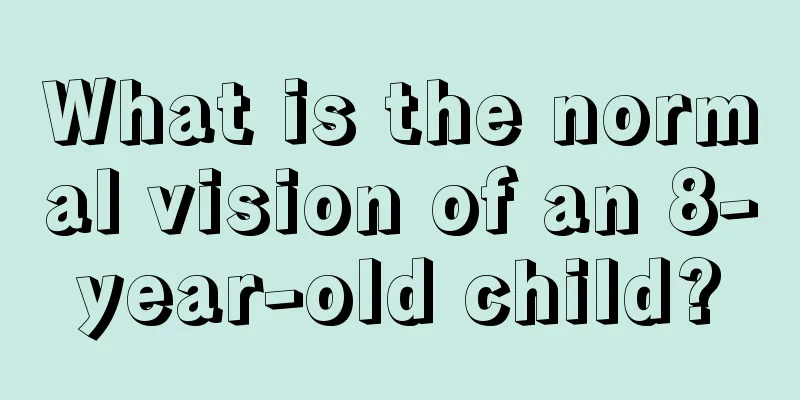 What is the normal vision of an 8-year-old child?