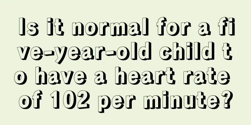 Is it normal for a five-year-old child to have a heart rate of 102 per minute?