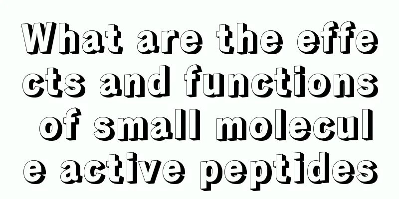What are the effects and functions of small molecule active peptides