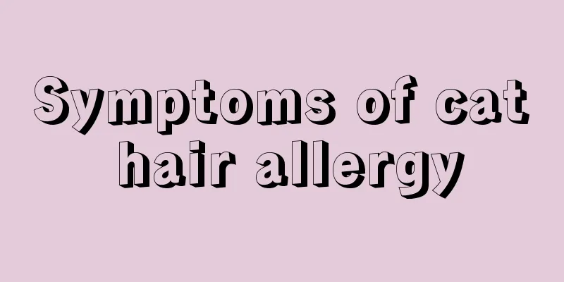 Symptoms of cat hair allergy