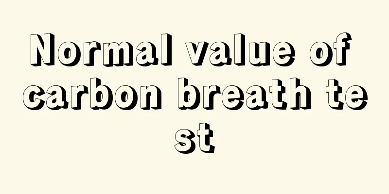 Normal value of carbon breath test
