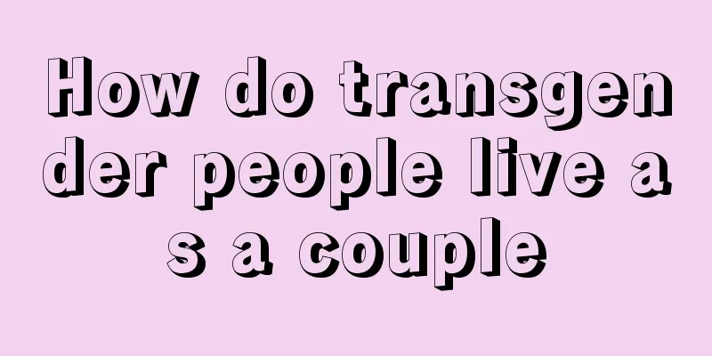 How do transgender people live as a couple