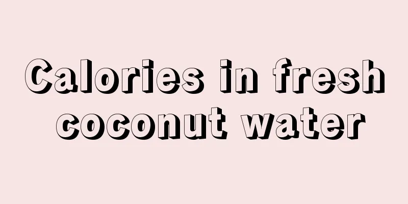 Calories in fresh coconut water