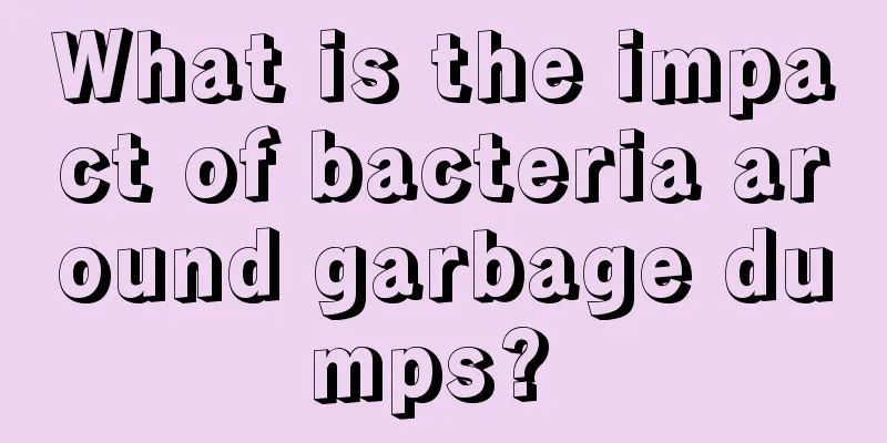 What is the impact of bacteria around garbage dumps? 
