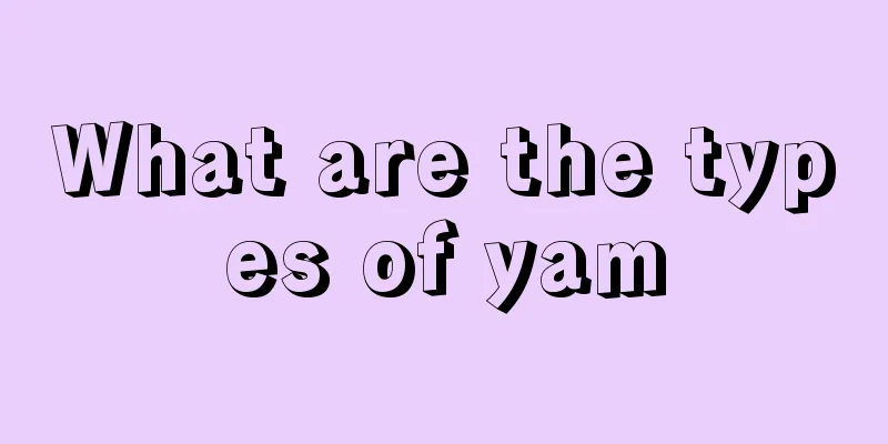 What are the types of yam