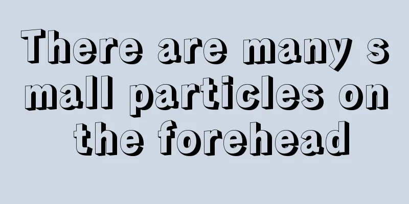 There are many small particles on the forehead