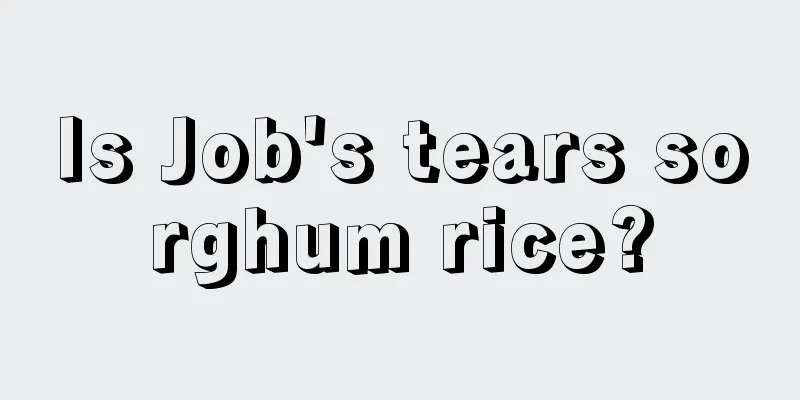 Is Job's tears sorghum rice?