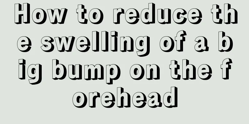 How to reduce the swelling of a big bump on the forehead