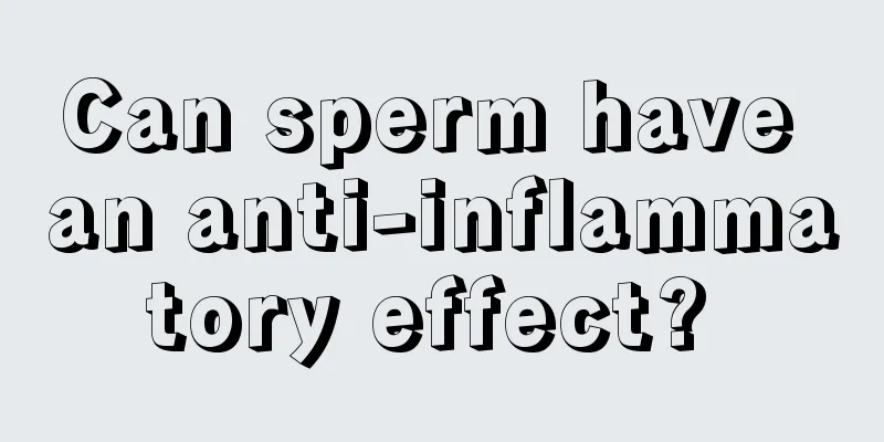 Can sperm have an anti-inflammatory effect? 