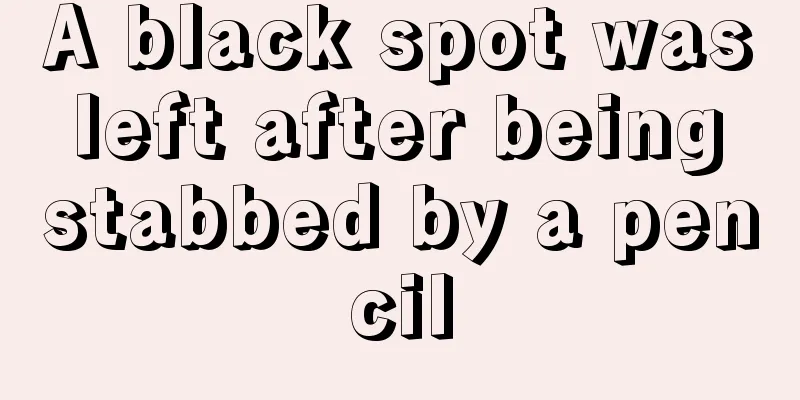A black spot was left after being stabbed by a pencil