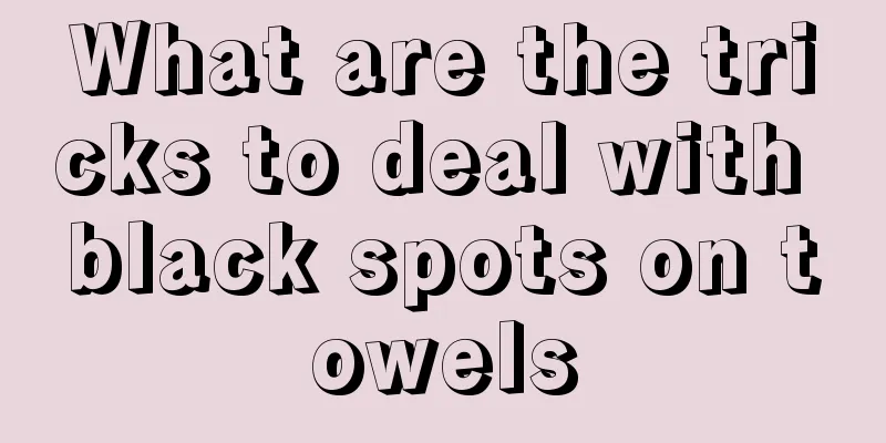 What are the tricks to deal with black spots on towels