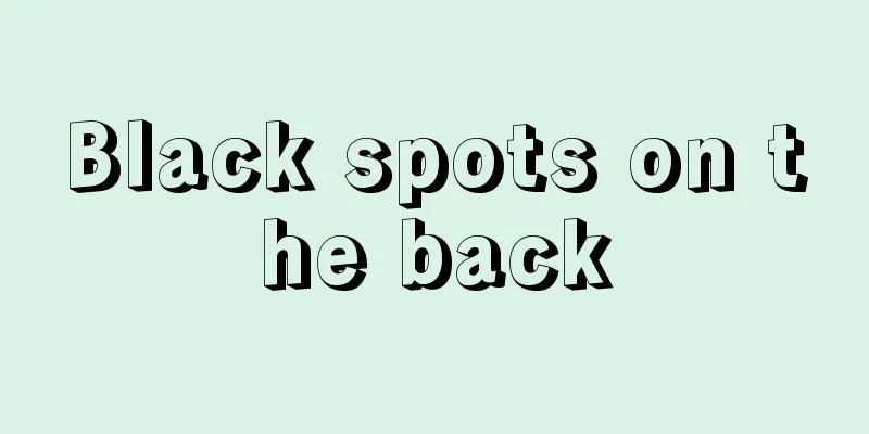 Black spots on the back