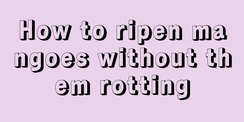 How to ripen mangoes without them rotting
