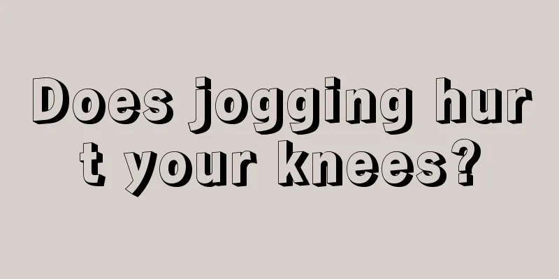 Does jogging hurt your knees?