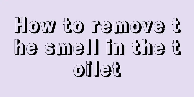 How to remove the smell in the toilet