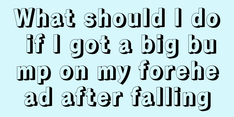 What should I do if I got a big bump on my forehead after falling