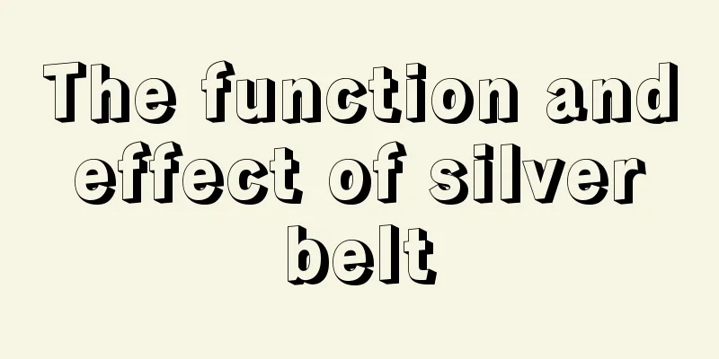 The function and effect of silver belt