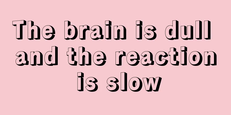 The brain is dull and the reaction is slow