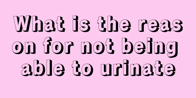 What is the reason for not being able to urinate