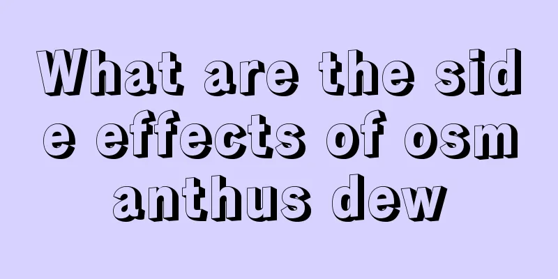 What are the side effects of osmanthus dew