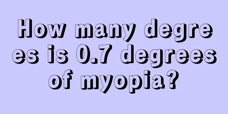 How many degrees is 0.7 degrees of myopia? 
