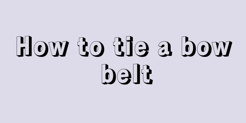 How to tie a bow belt