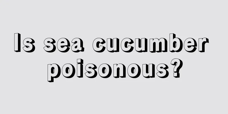 Is sea cucumber poisonous?