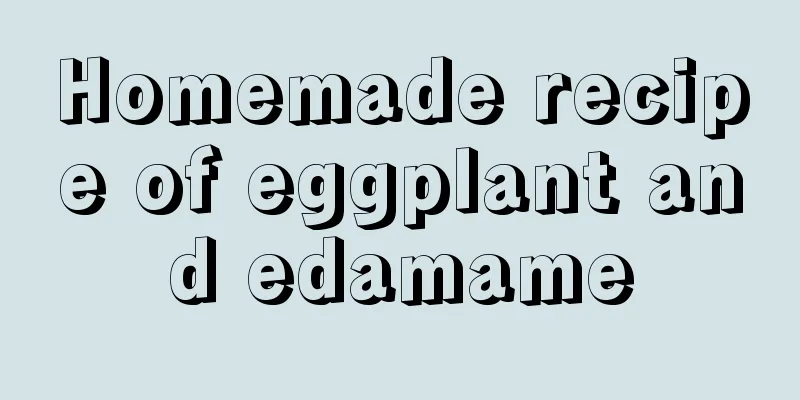 Homemade recipe of eggplant and edamame