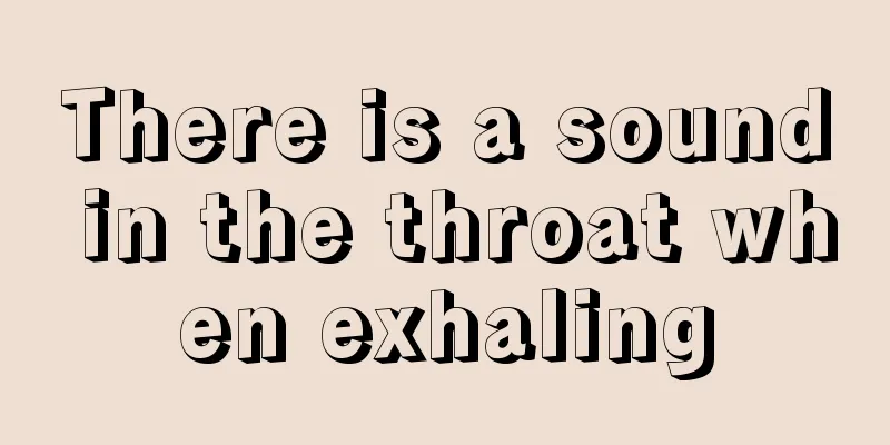 There is a sound in the throat when exhaling
