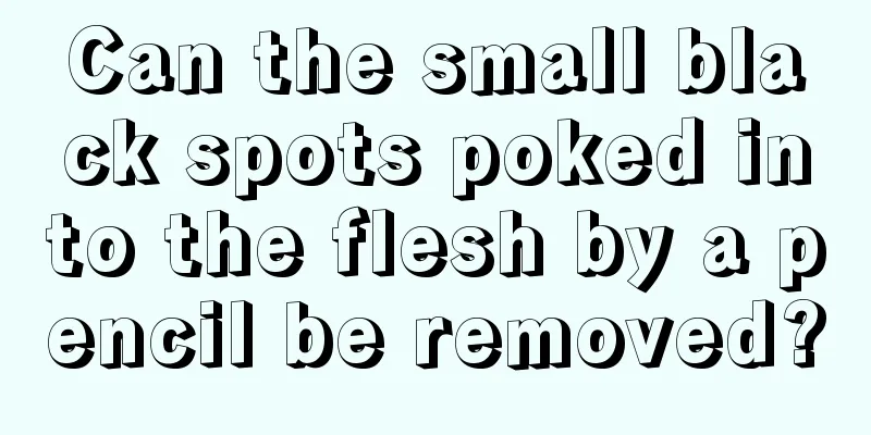 Can the small black spots poked into the flesh by a pencil be removed?