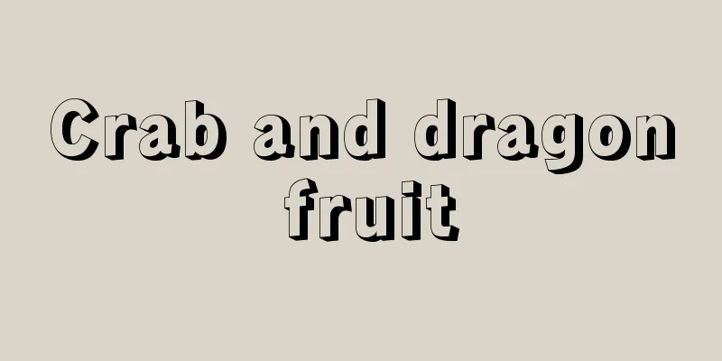 Crab and dragon fruit