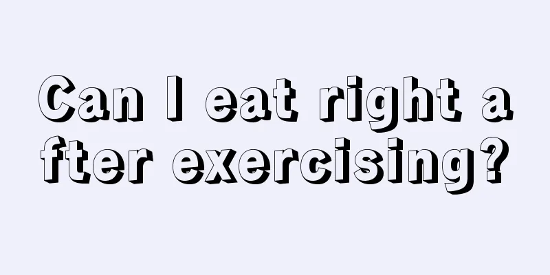 Can I eat right after exercising?