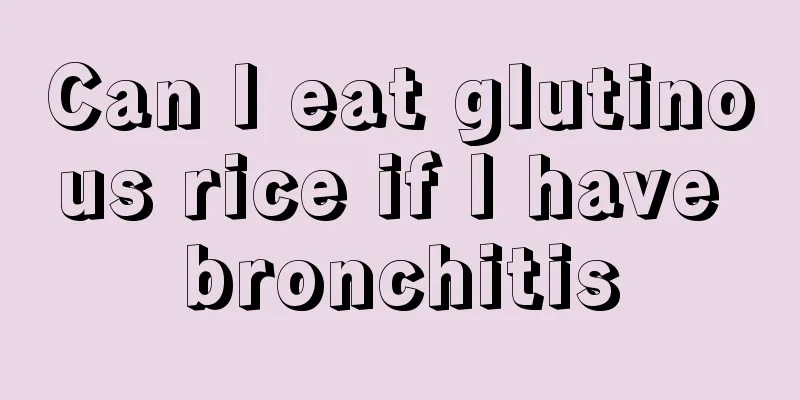 Can I eat glutinous rice if I have bronchitis