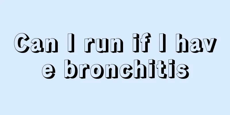 Can I run if I have bronchitis