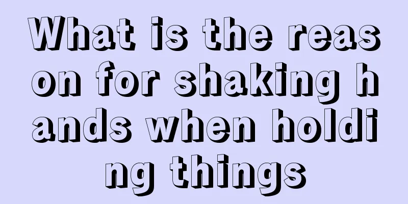 What is the reason for shaking hands when holding things
