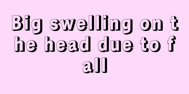 Big swelling on the head due to fall