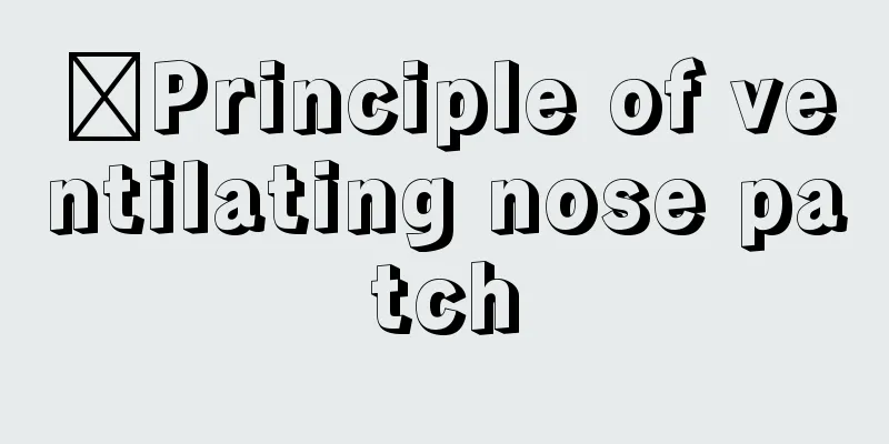 ​Principle of ventilating nose patch