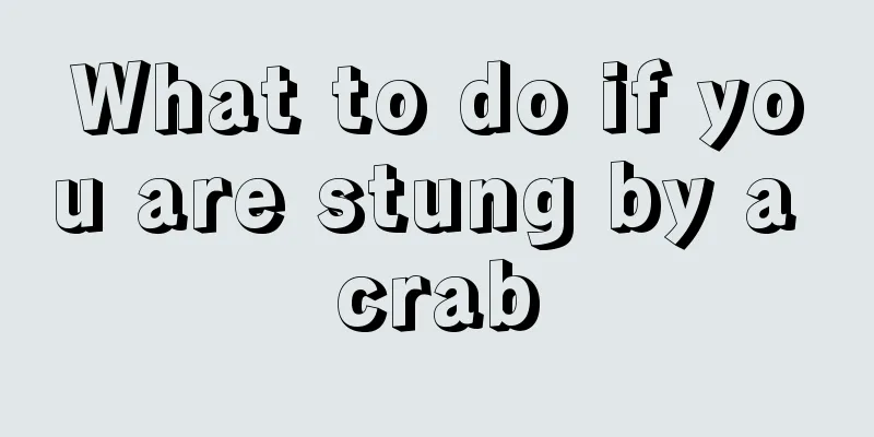 What to do if you are stung by a crab