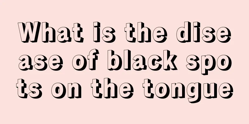 What is the disease of black spots on the tongue