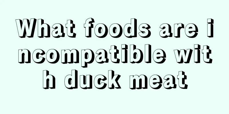 What foods are incompatible with duck meat