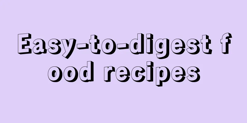 Easy-to-digest food recipes