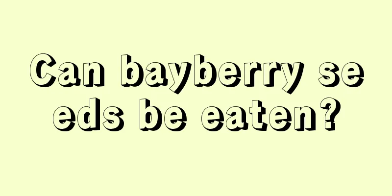 Can bayberry seeds be eaten?